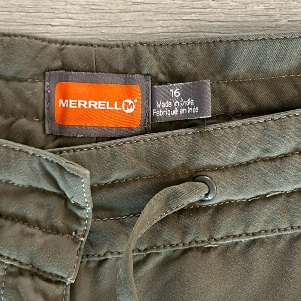 Merrell Muritz Hiking Outdoor Pants Boulder Rocher Size 16 olive green